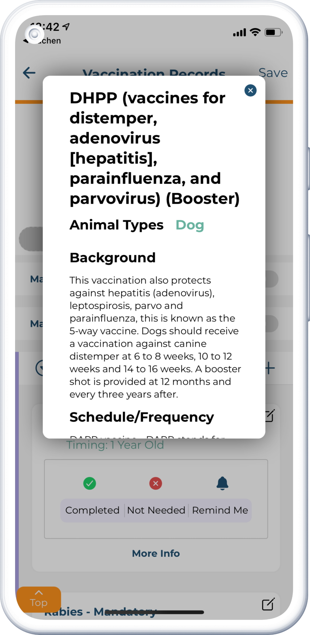 Screenshot of the feature in Smartphone