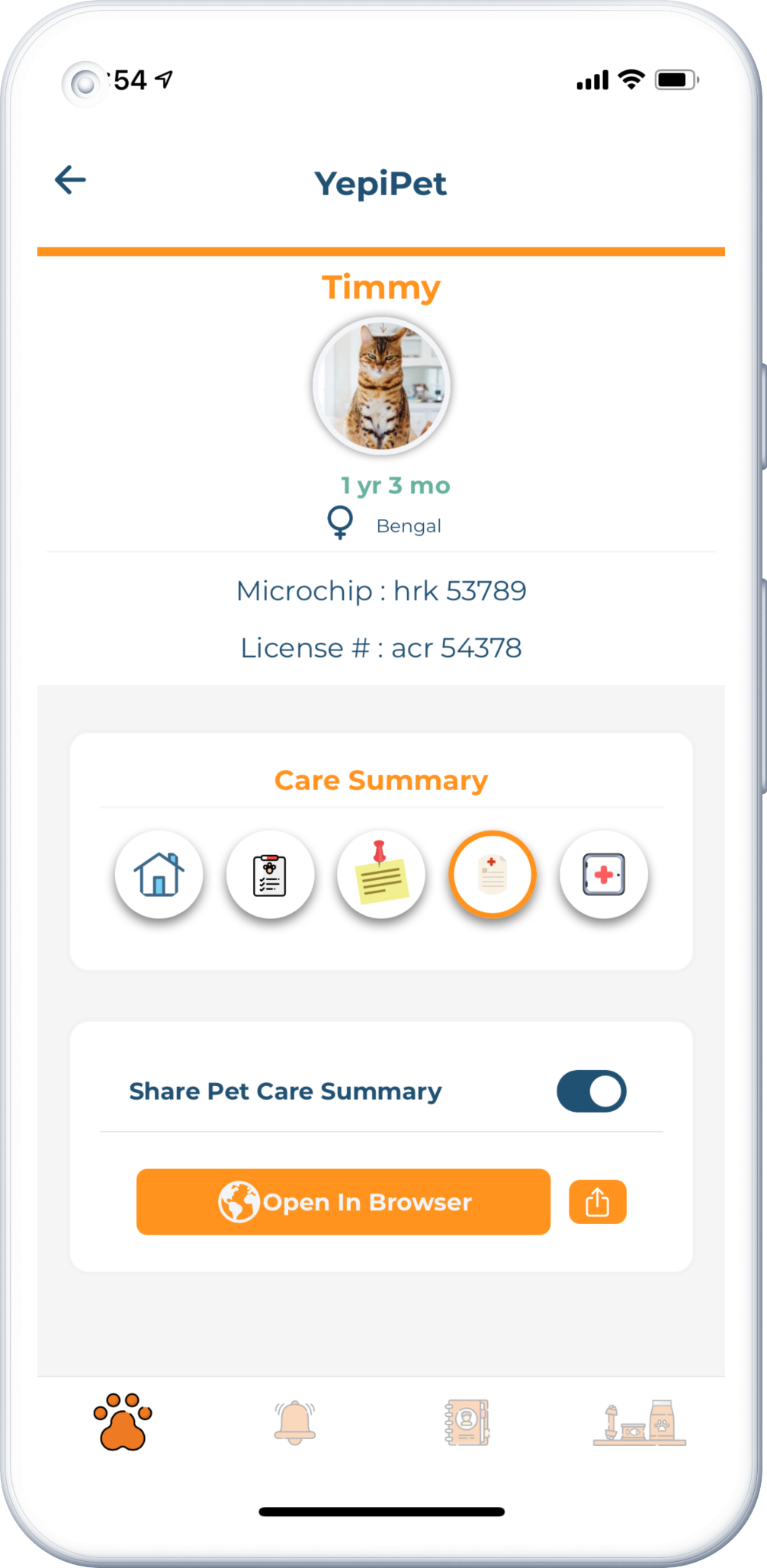 Screenshot of the app feature in smartphone