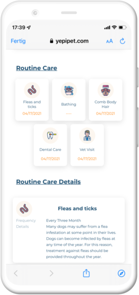 Screenshot of the feature in Smartphone